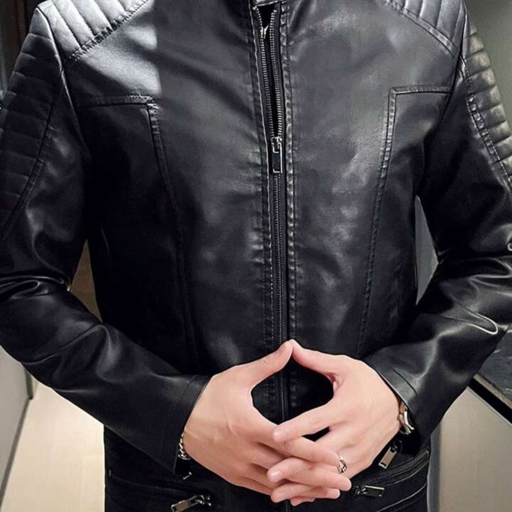 Men's Black Leather Jacket